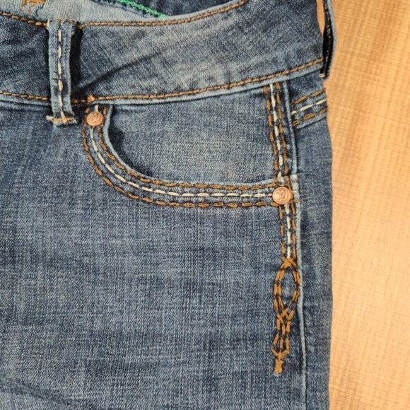 Wrangler Bootcut Embroidered Jeans Women Size 9/10 Blue Casual Denim Medium Wash - Picture 5 of 14